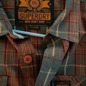 Super Dry button down long sleeve shirt